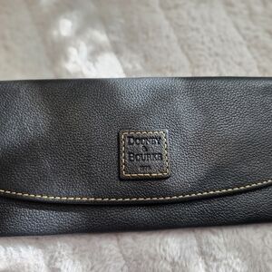 Dooney & Bourke Black Wallet with Gold Accents